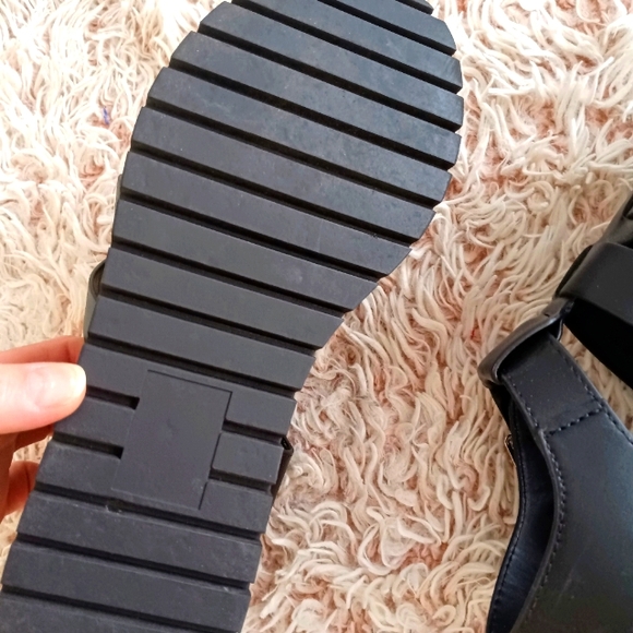 Soda black chunky heel sandals - Picture 7 of 8